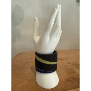 Azaya Blue designer Signed Cuff leather Bracelet At Nordstrom’s